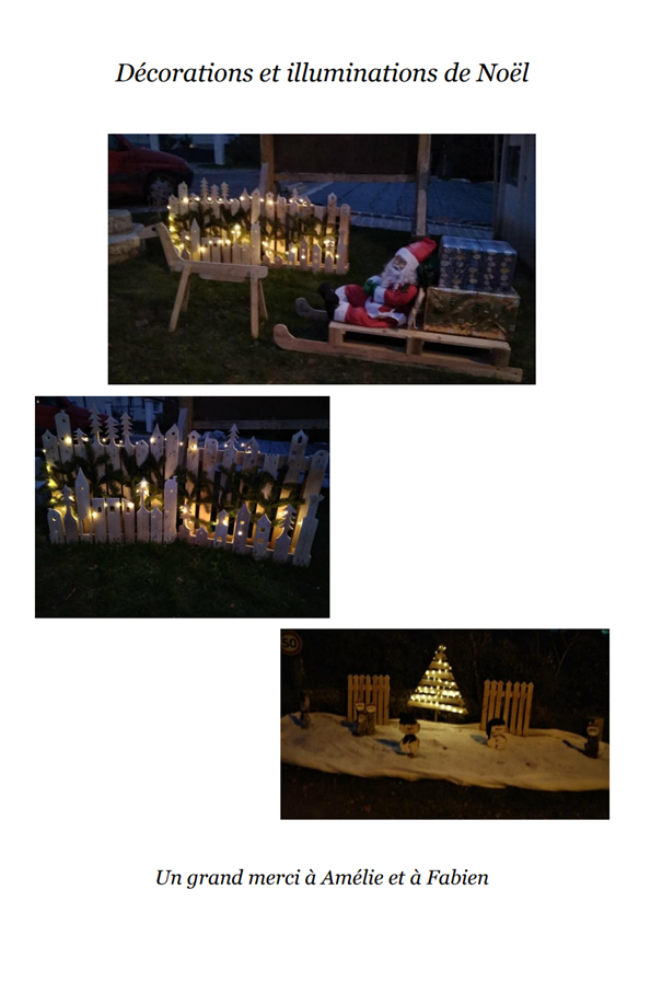 Decorations et illuminations de noel